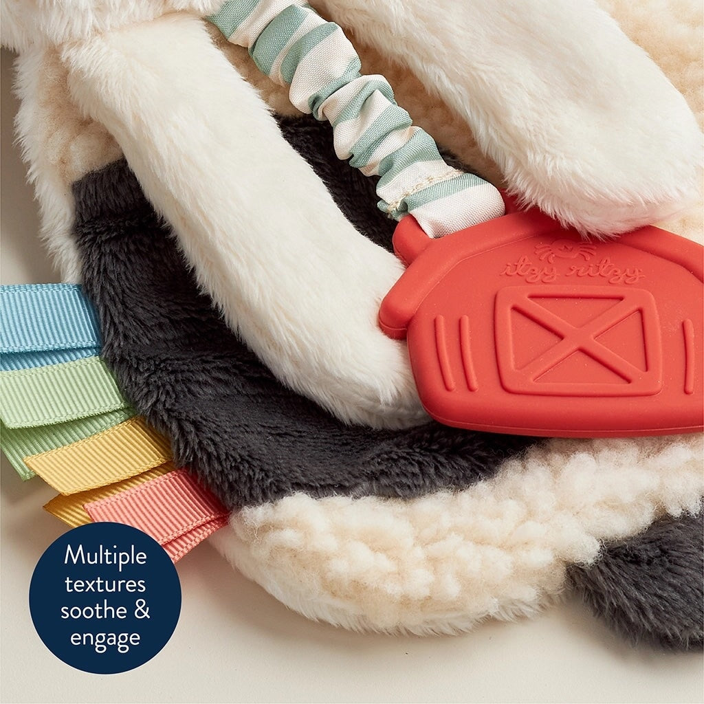 jouet texturé vache jeu sensoriel éveil tout-petit enfant Itzy Ritzy