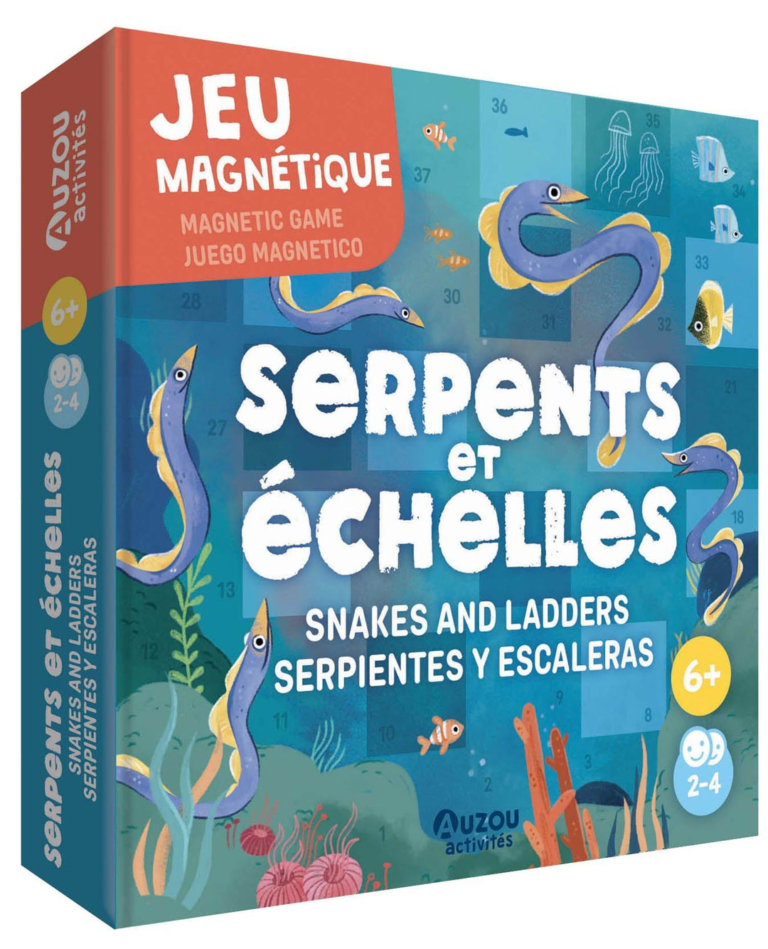 jeu serpents et echelles magnétique Auzou Mlle et Coco