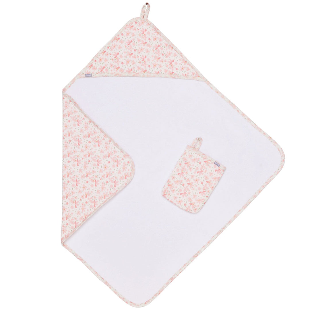 Serviette à capuchon fleurs Coccoli Mlle et Coco