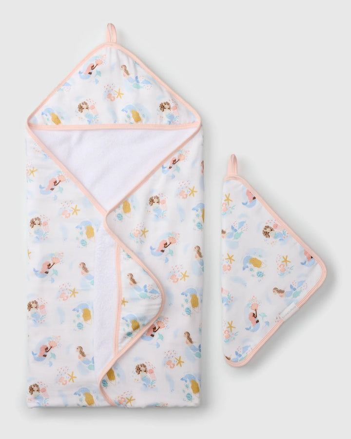 serviettes capuchon sirènes Loulou Lollipop Mlle et Coco