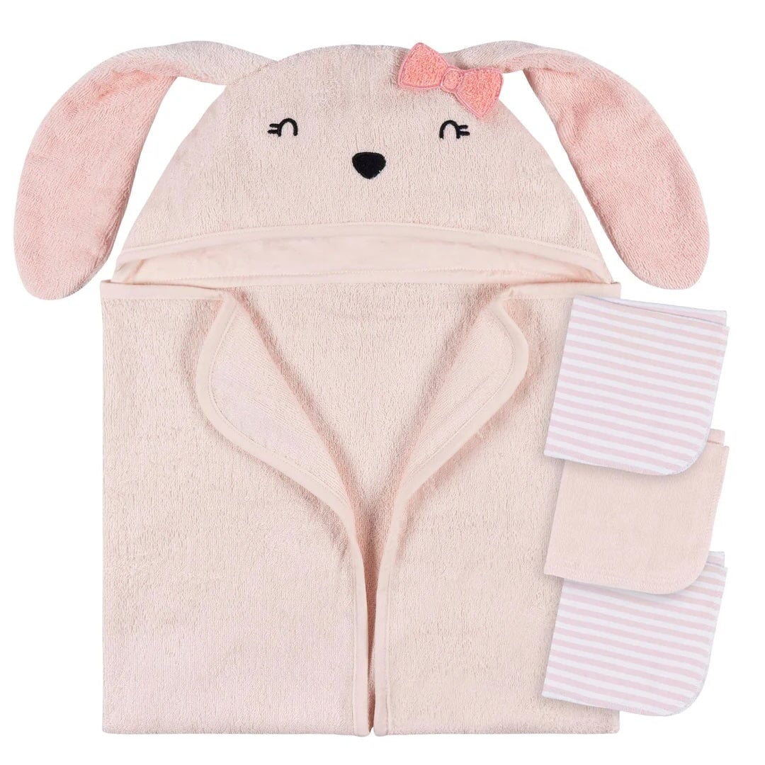 ensemble serviette Gerber lapin rose Mlle et Coco accessoire