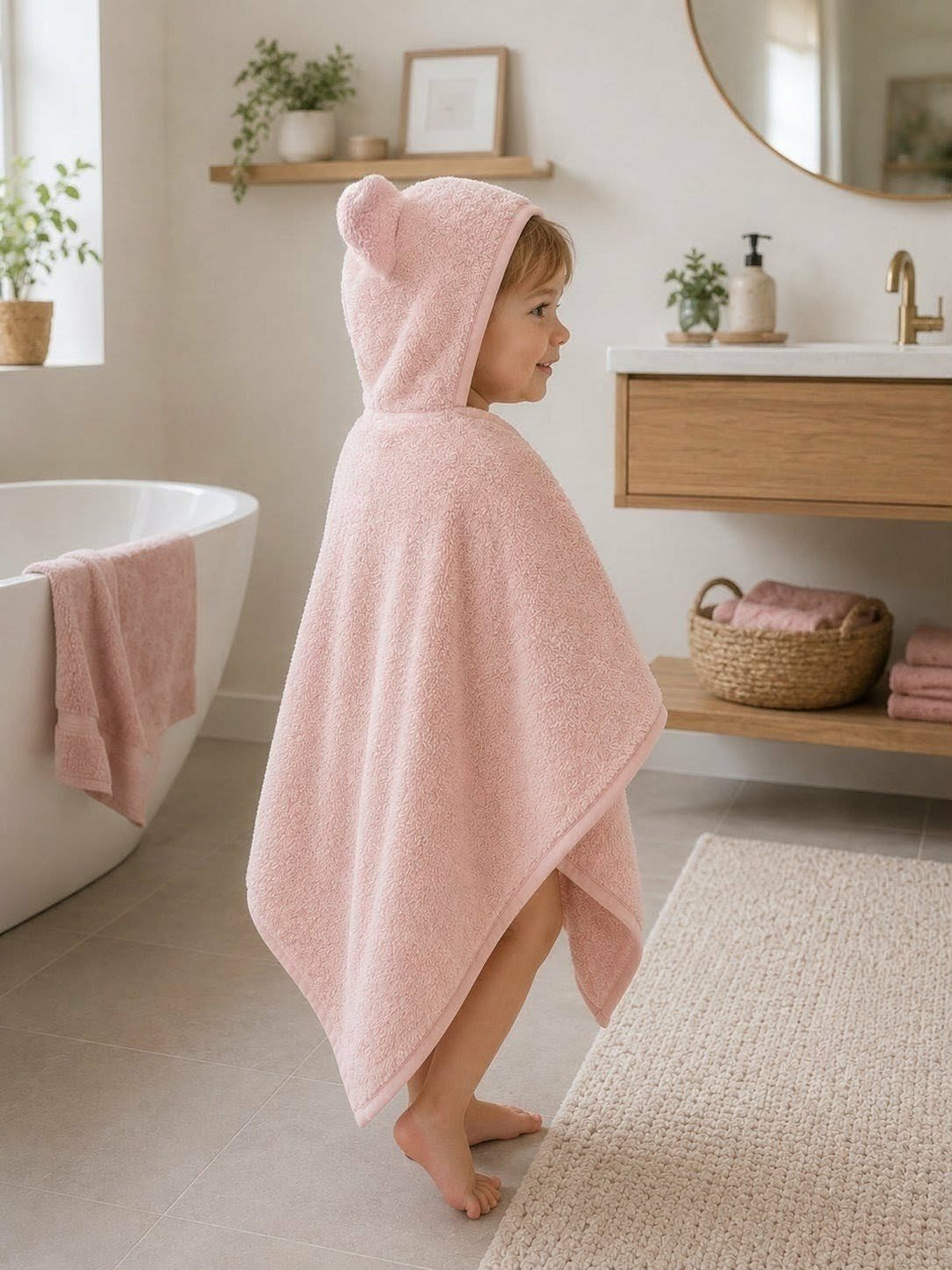 Serviette de bain à capuchon avec oreilles d&