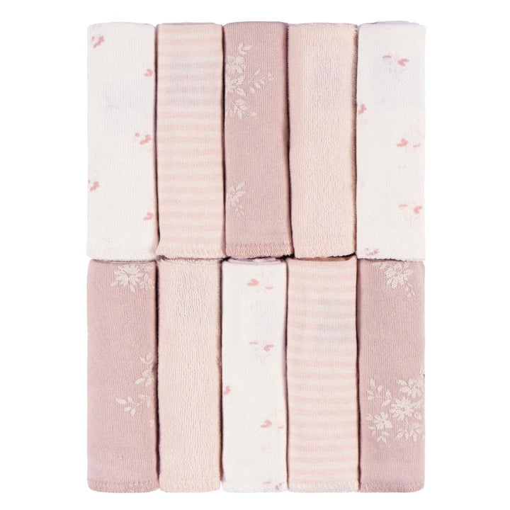 debarbouillettes ensemble rose Just born Mlle et Coco