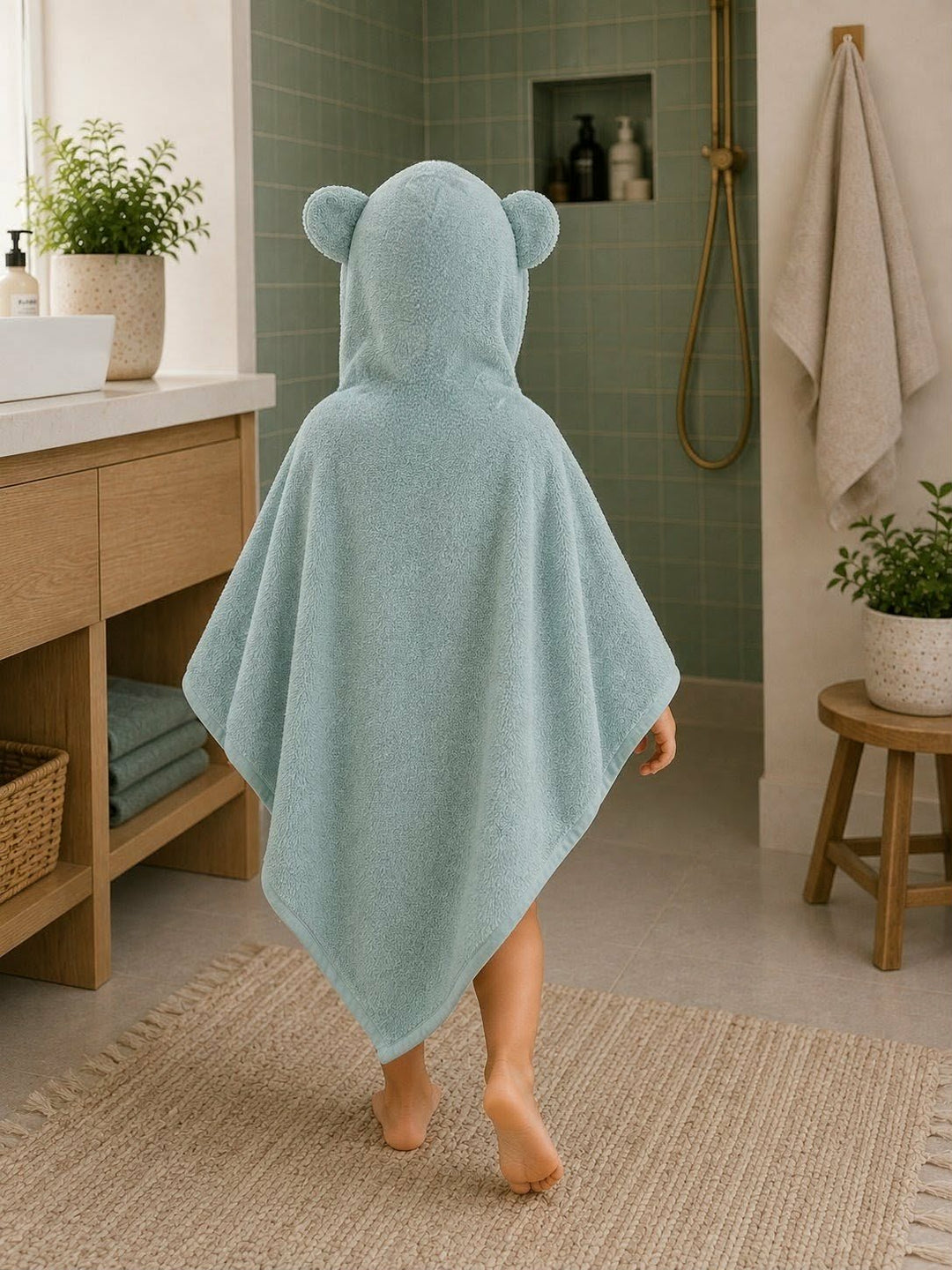 Serviette de bain à capuchon avec oreilles d&