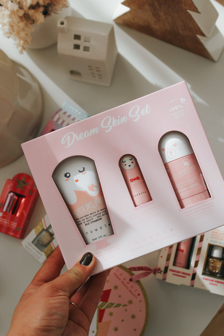 Coffret Dream Skin Hydratation Rose Inuwet vegan Mlle et Coco