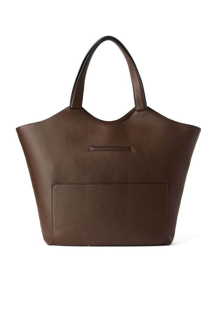 Sac fourre-tout en cuir Vegan Sheila chocolat Lambert