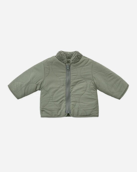Veste mi-saison réversible  Vert forêt Quincy Mae Mlle et Coco