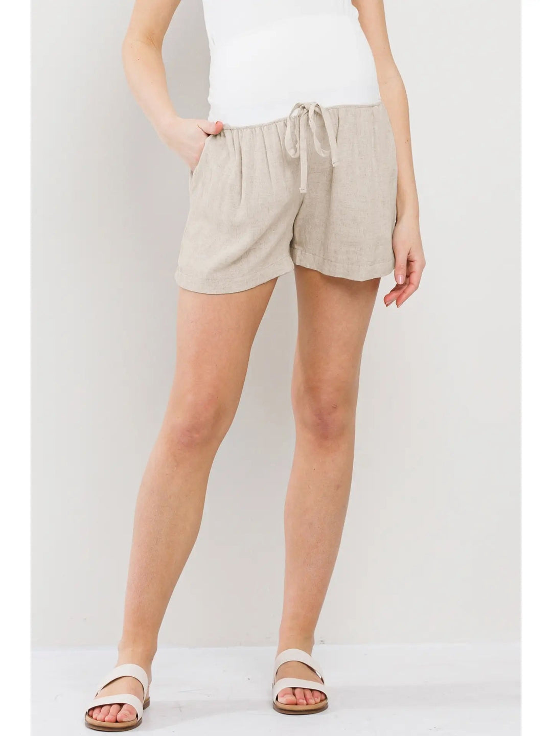 short maternité avoine effet lin hello miz Mlle et Coco