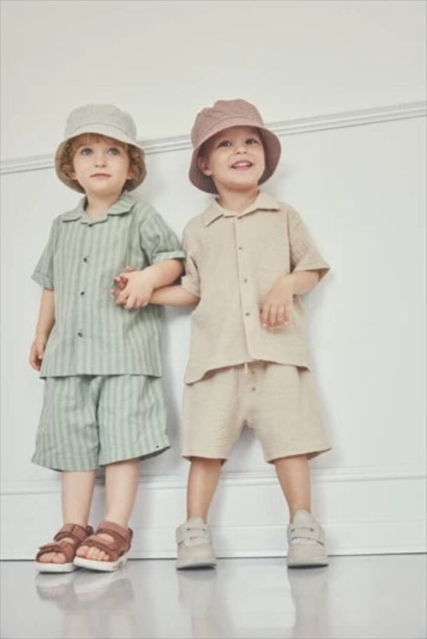 Short en mousseline beige crème irlandaise Huttelihut Mlle et Coco