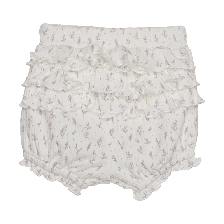 Short - Blanc et feuillage mauve - Fixoni Vêtements (échantillons) Fixoni 