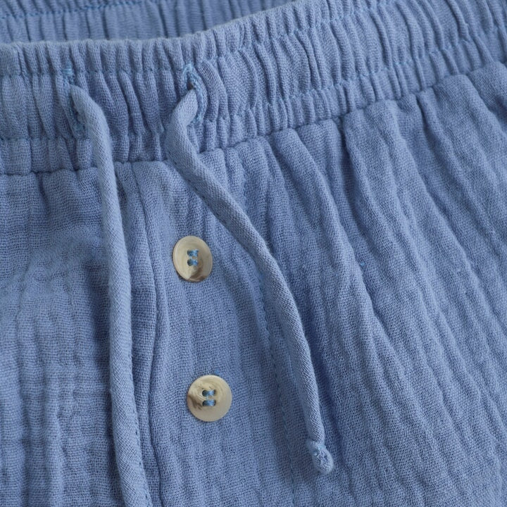Short en mousseline bleu Quiet Harbour Huttelihut Mlle et Coco