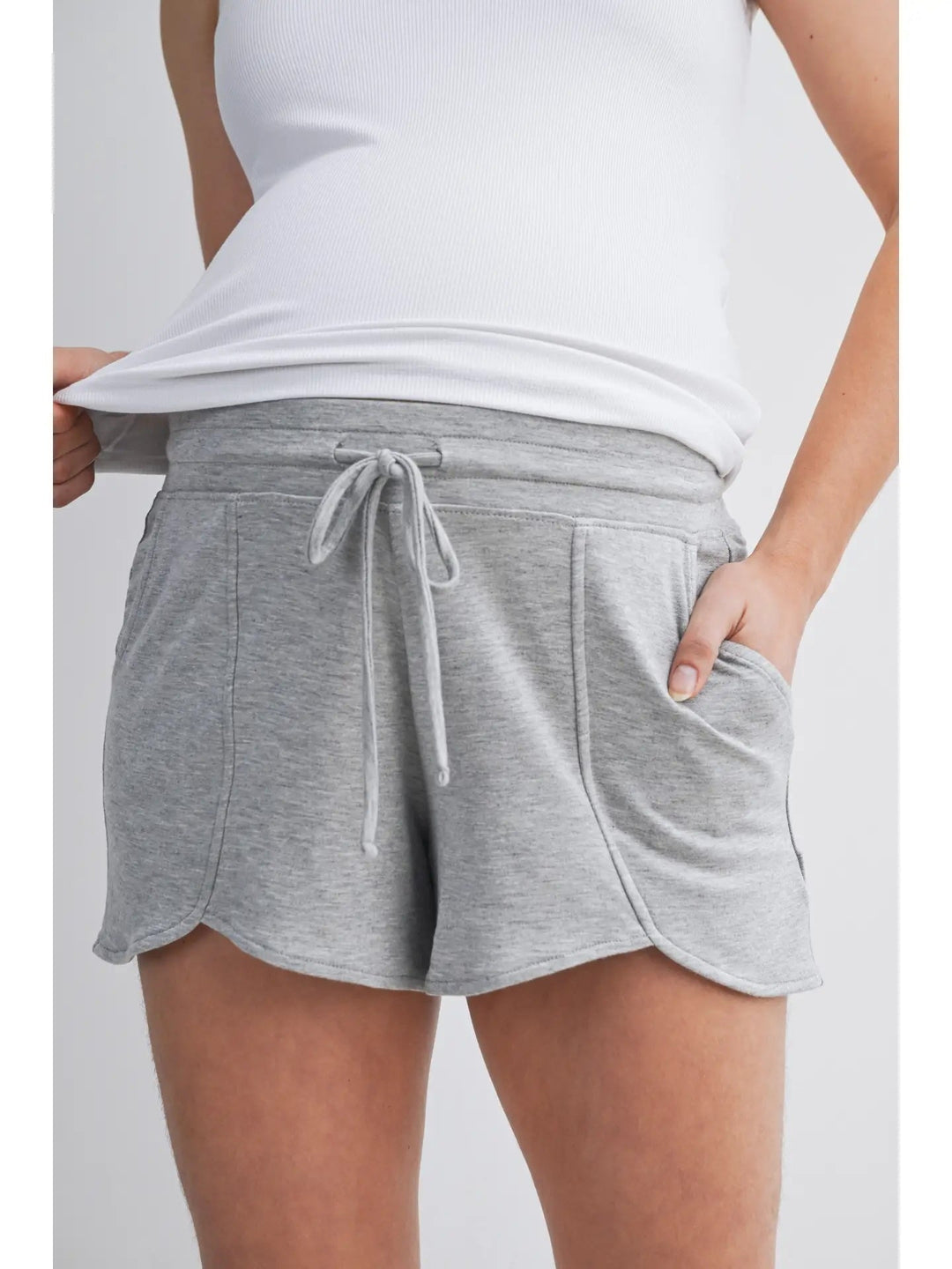 short de détente gris maternité Hello Miz Mlle et Coco