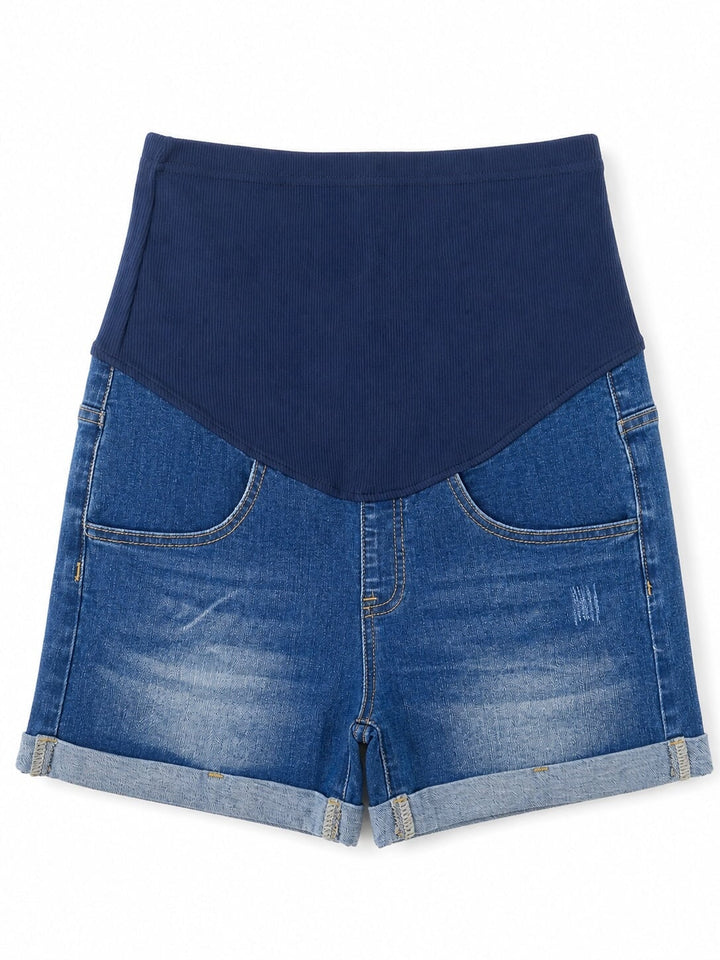 Short en jeans de maternité Alice bleu délavé Bloom Mlle et Coco
