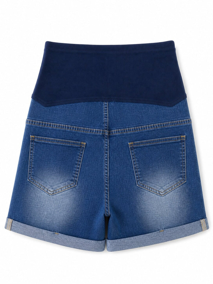 Short en jeans de maternité Alice bleu délavé Bloom Mlle et Coco