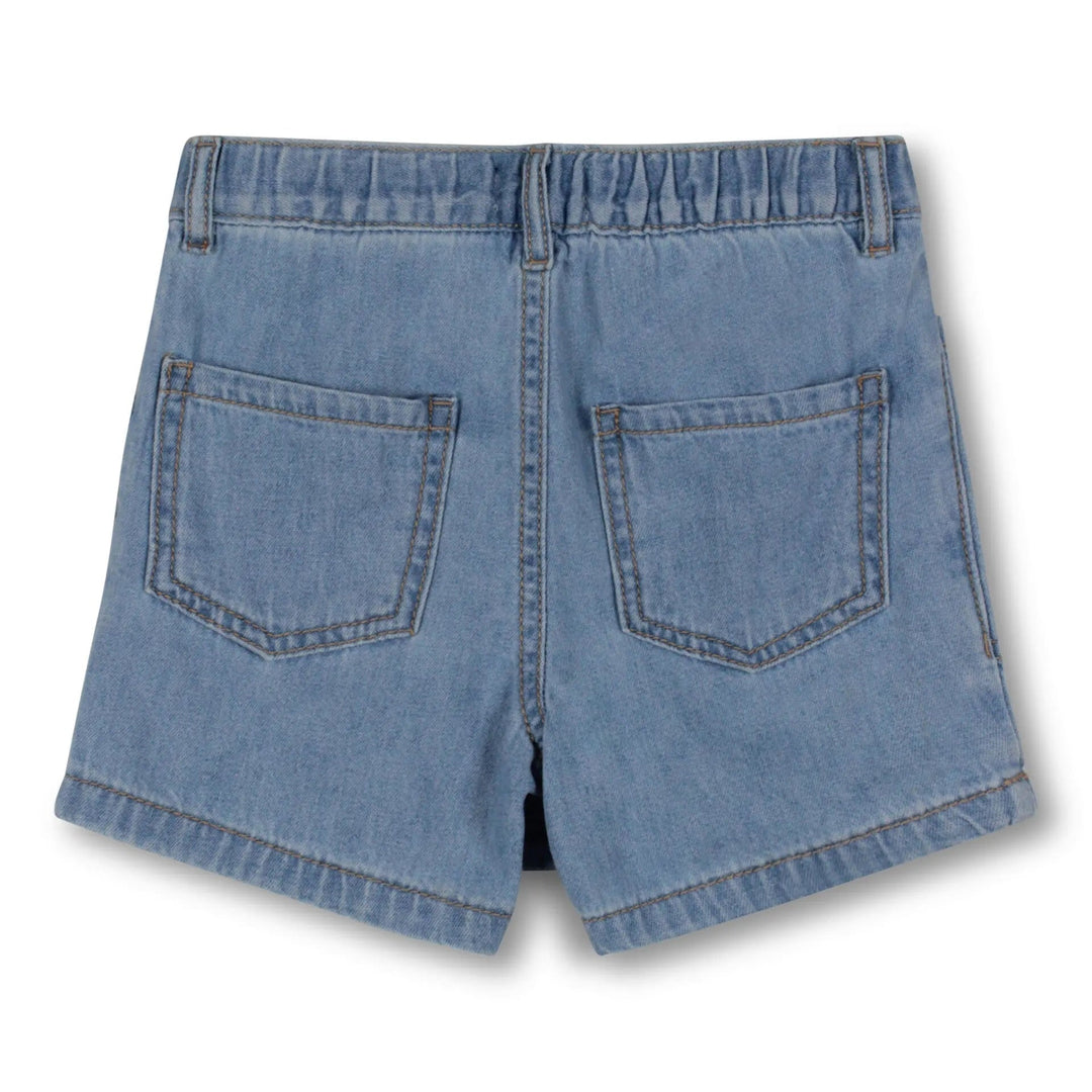 jupe culotte denim pâle wrtk Mlle et Coco taille élastique