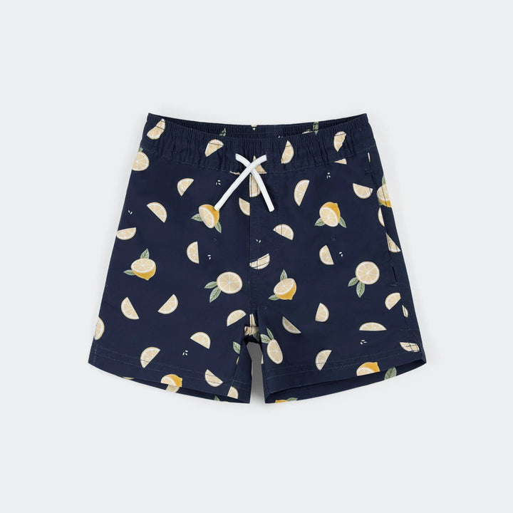 Short maillot marine imprimé citrons Petit Lem Mlle et Coco