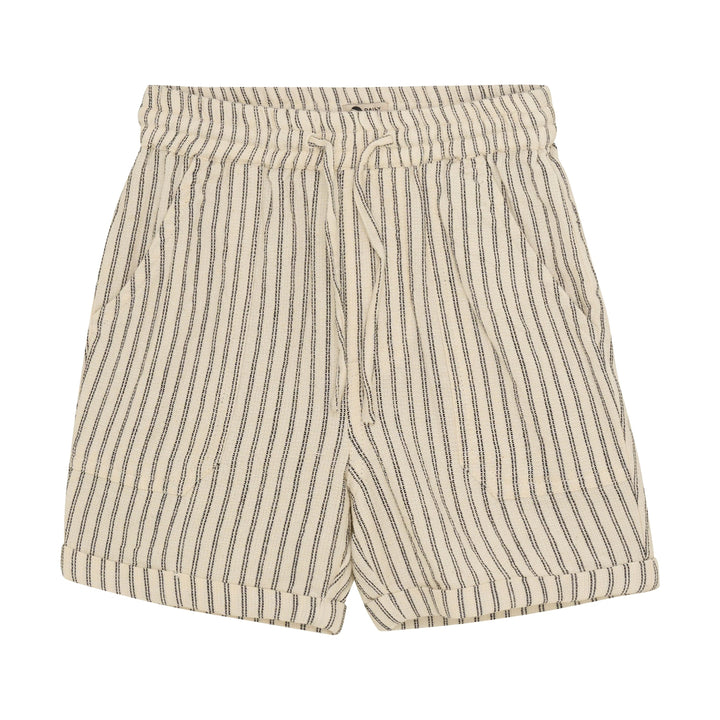 Short en coton rayé beige et noir Daily 7 Mlle et Coco
