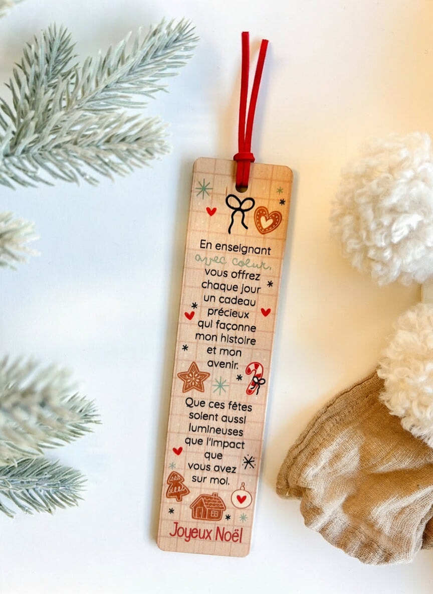 Signet Joyeux Noël Enseignant Cajole et Moi Mlle et Coco