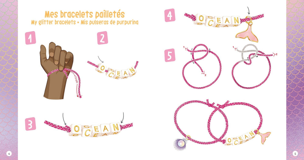mon accumulation de bracelets sirene Auzou Bijoux Mlle et Coco
