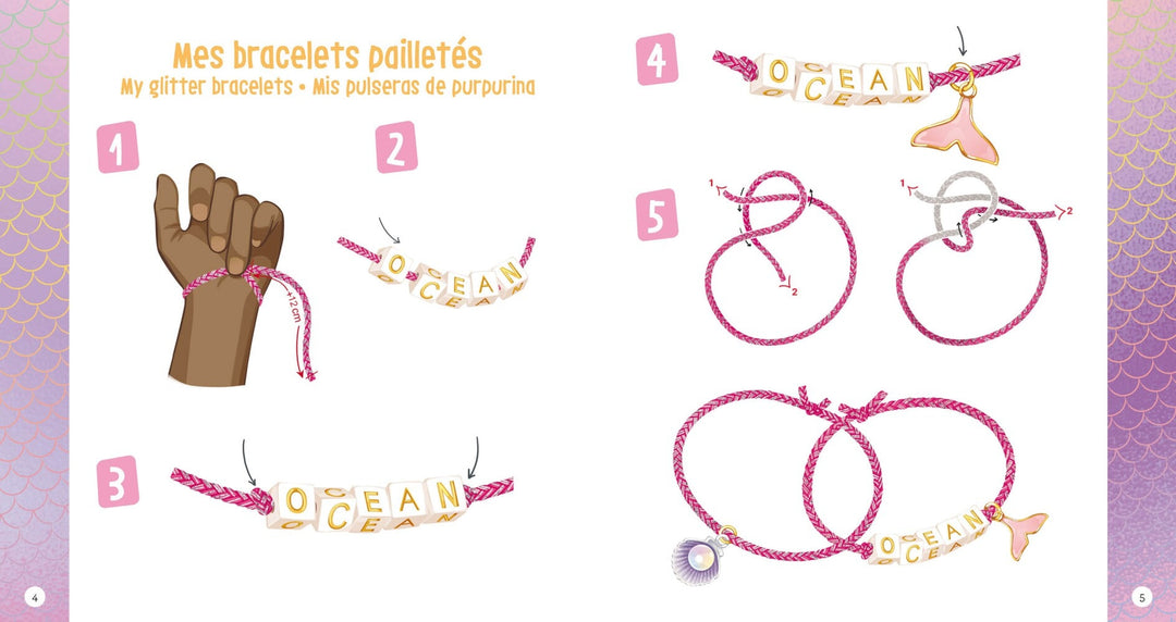 mon accumulation de bracelets sirene Auzou Bijoux Mlle et Coco
