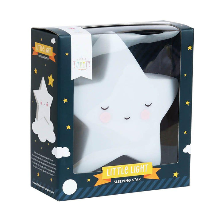 veilleuse étoile blanche endormi little lovely accessoire chambre enfant