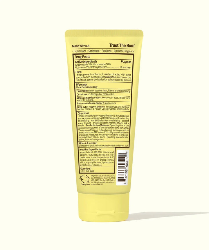 crème solainre Sunbum transparente kids 50 water resistant