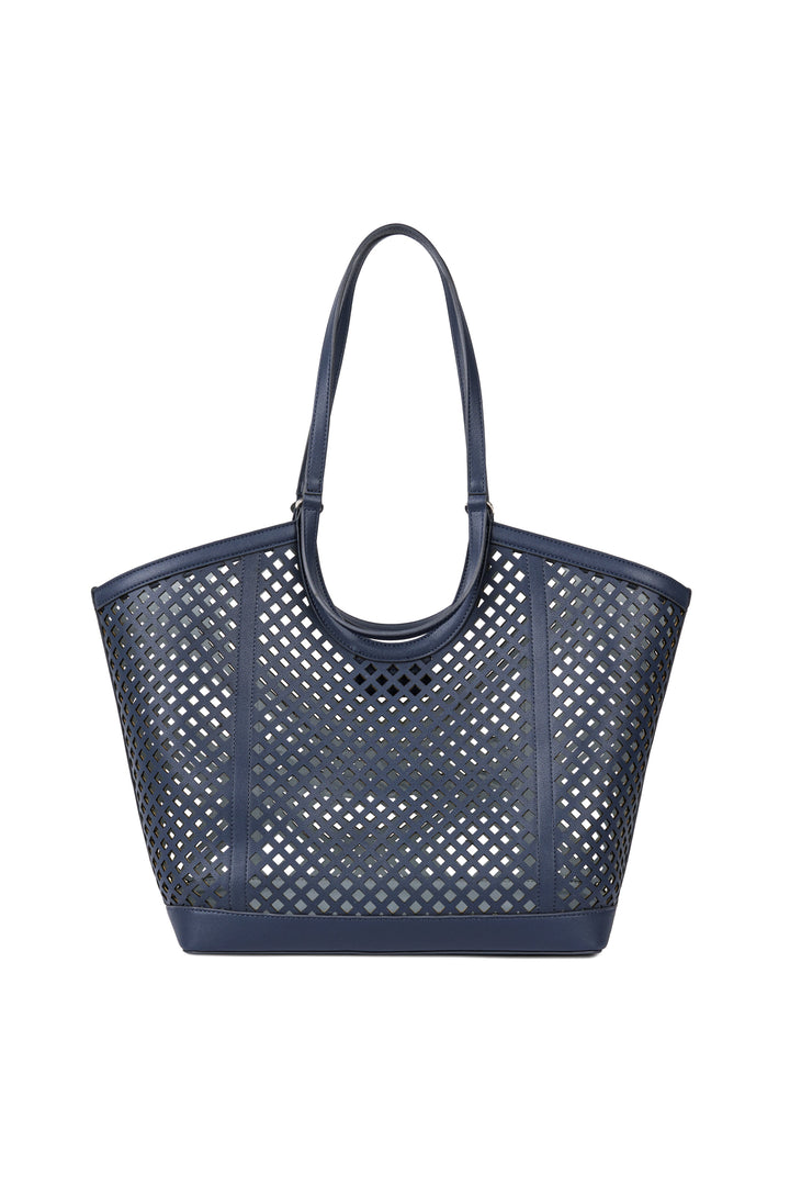 sac fourre-tout Solene Marine cuir vegan Lambert Mlle et Coco