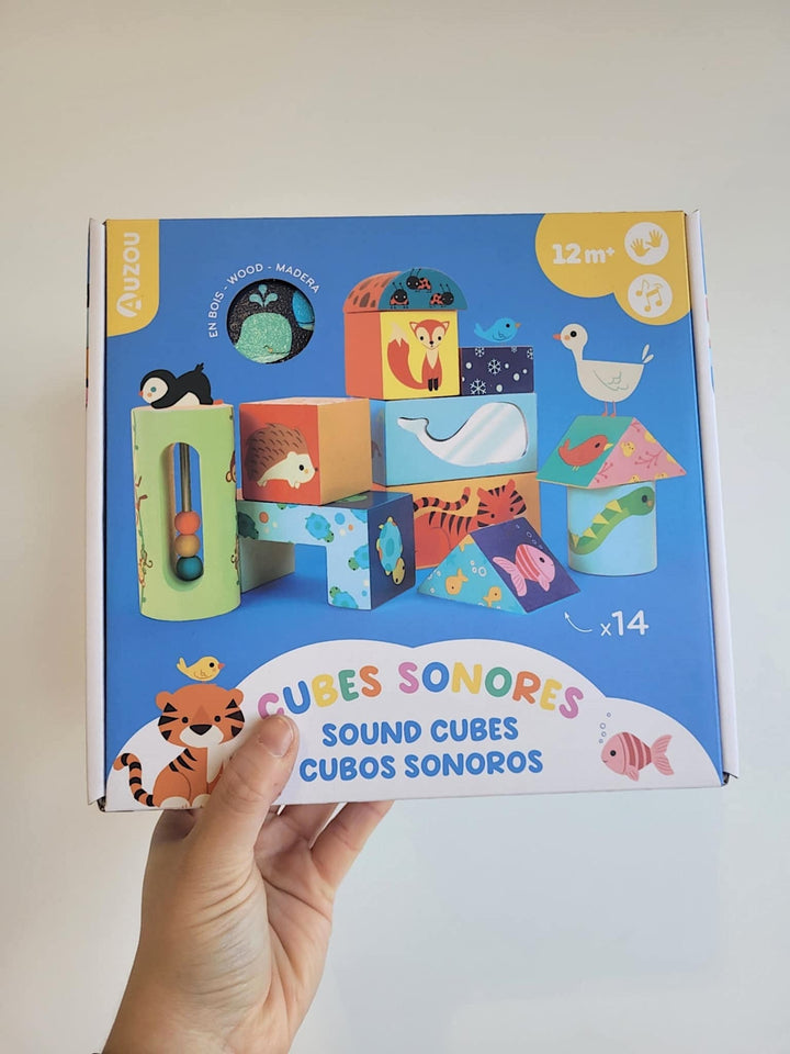 jouet cubes sonores Auzou Mlle et Coco éducatif