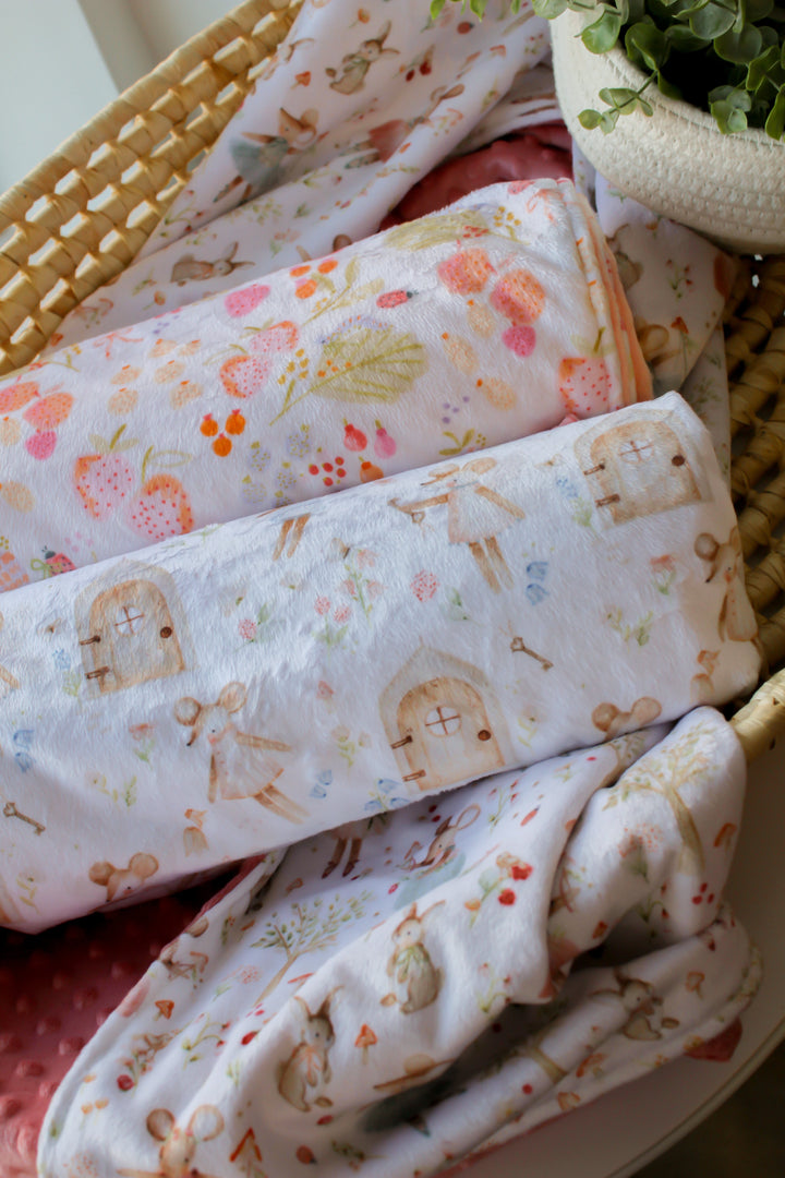 couverture minky souris forest Mlle et Coco doudou