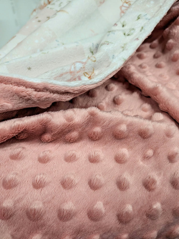 Couverture de minky Souris courtepointe Mlle et Coco