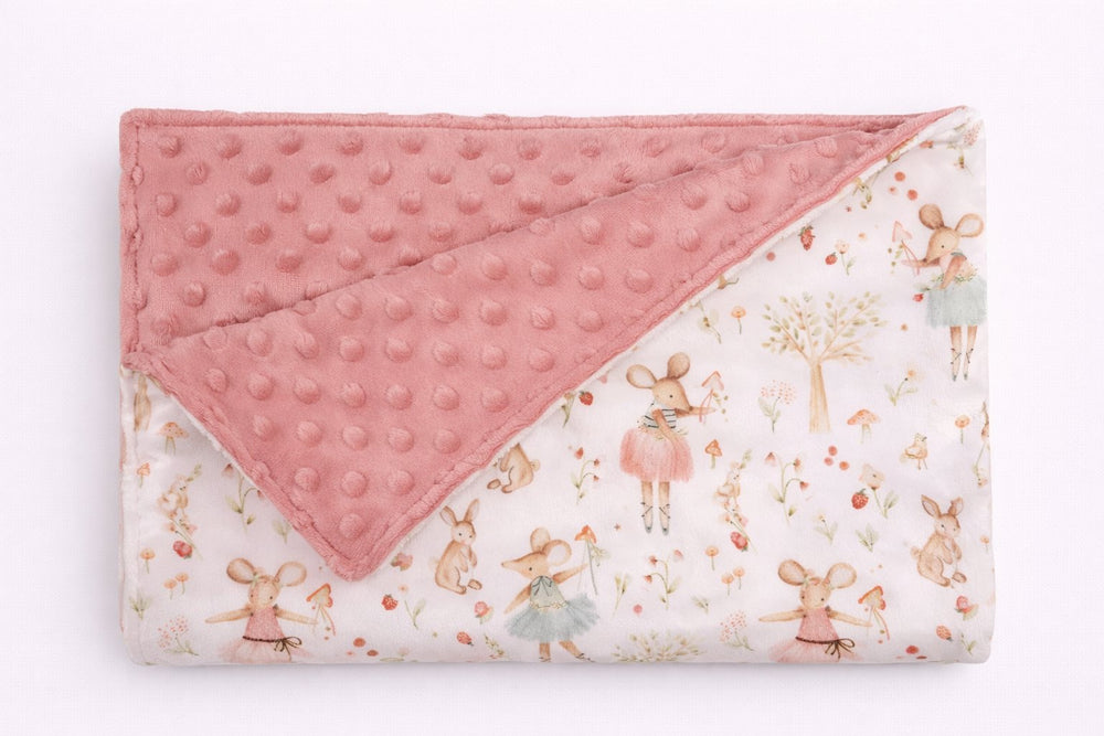 couverture minky souris forest Mlle et Coco doudou