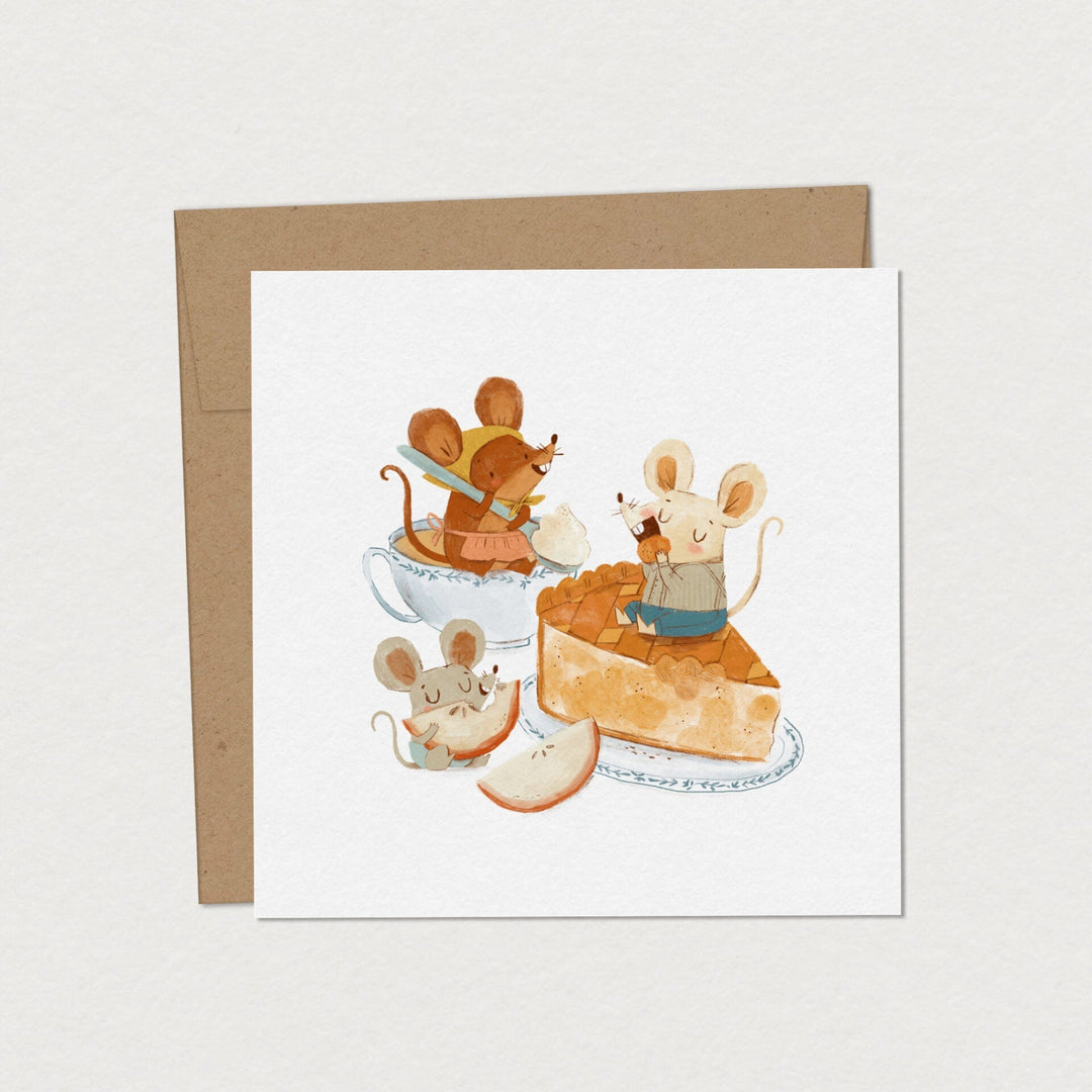carte souhait mimosa design Souris Craquantes Mlle et Coco