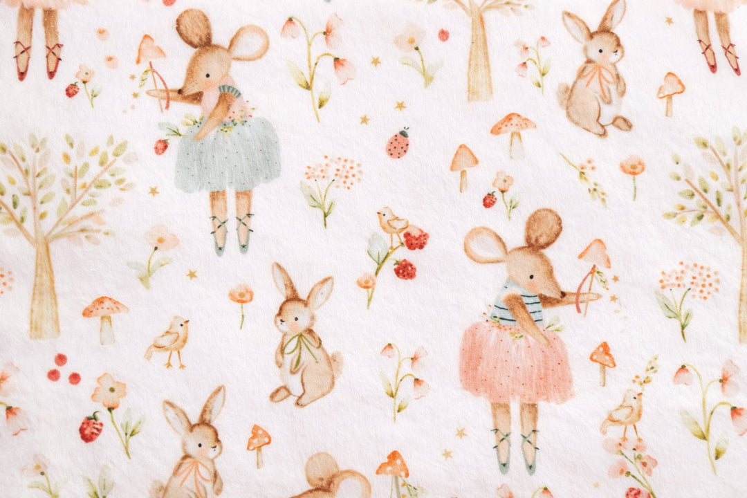 Minky Blanket - Mouse and Forest - Mlle et Coco