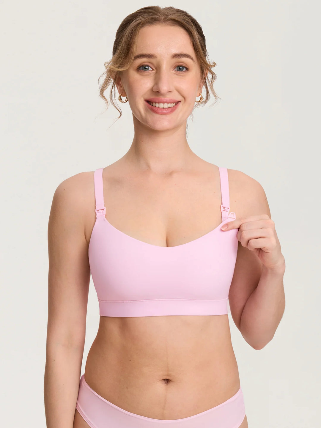 Soutien-gorge d'allaitement sans coutures moulé Inbarely rose Momanda Mlle et Coco