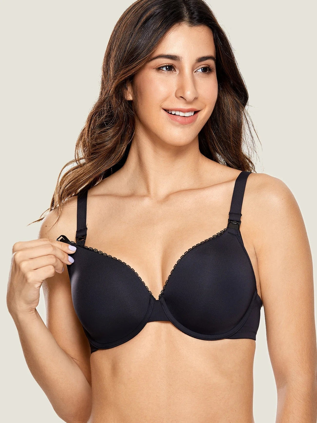 Soutien-gorge allaitement à armatures Noir  Momanda Mlle et Coco