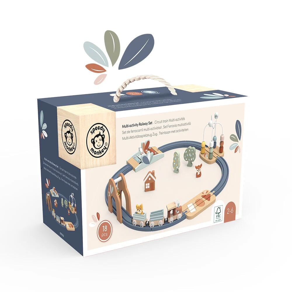 Jeux Chemin de fer multi-activité Speedy Monkey Mlle et Coco
