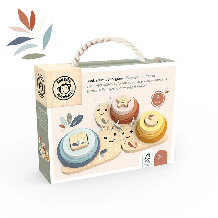 Jeux éducatif bois Escargot Speedy Monkey Mlle et Coco