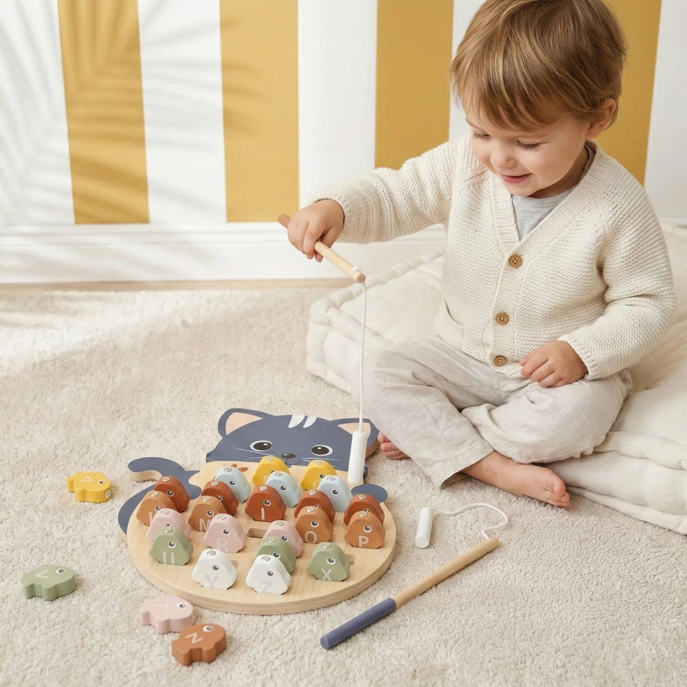 Jeu de pêche Alphabet (Chat) Speedy Monkey Mlle et Coco