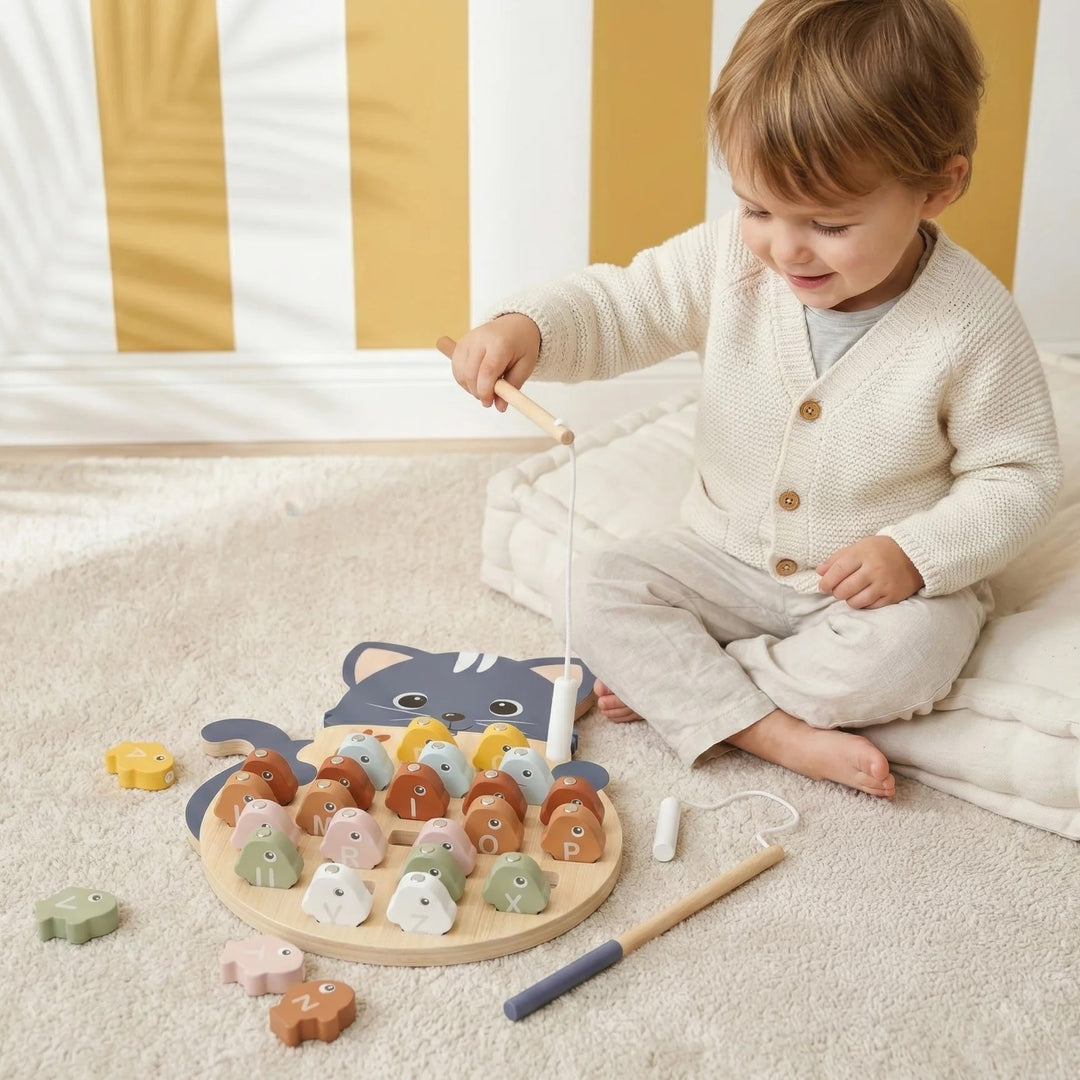 Jeu de pêche Alphabet (Chat) Speedy Monkey Mlle et Coco