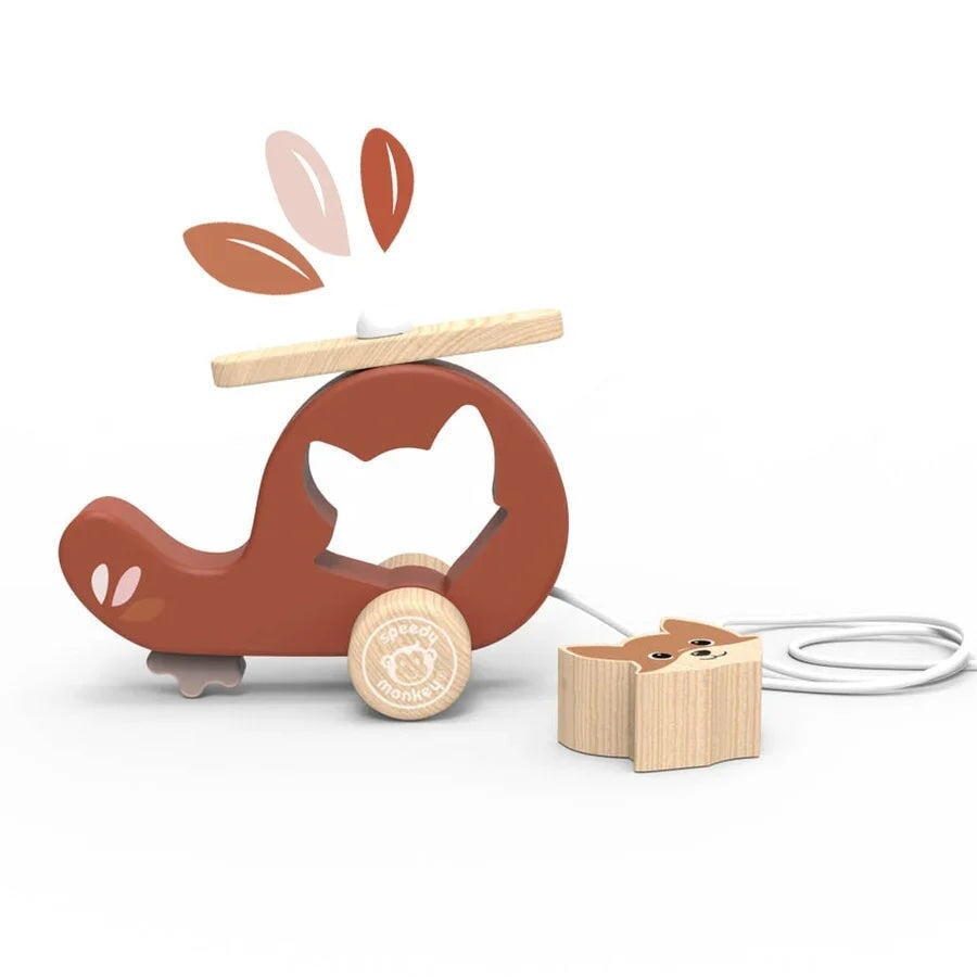 Jeux à tirer Hélicoptère renard Speedy Monkey Mlle et Coco