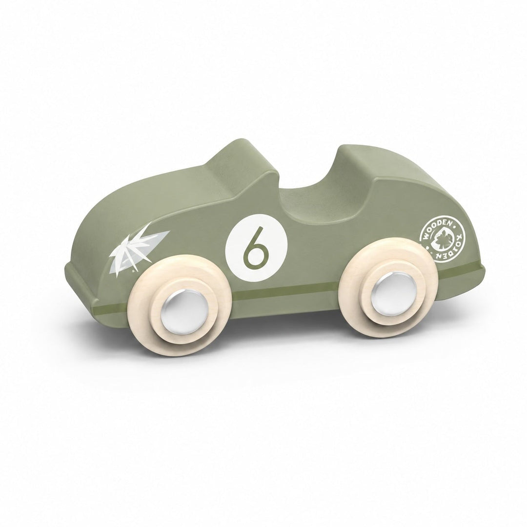 Jeux à tirer Voiture de course en bois (plusieurs couleurs) Speedy Monkey Mlle et Coco