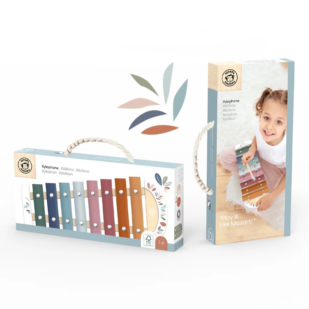Jeux musicale Xylophone en bois Speedy monkey Mlle et Coco