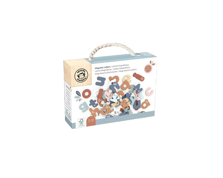 Ensemble de lettres en bois magnétiques Speedy Monkey Mlle et Coco