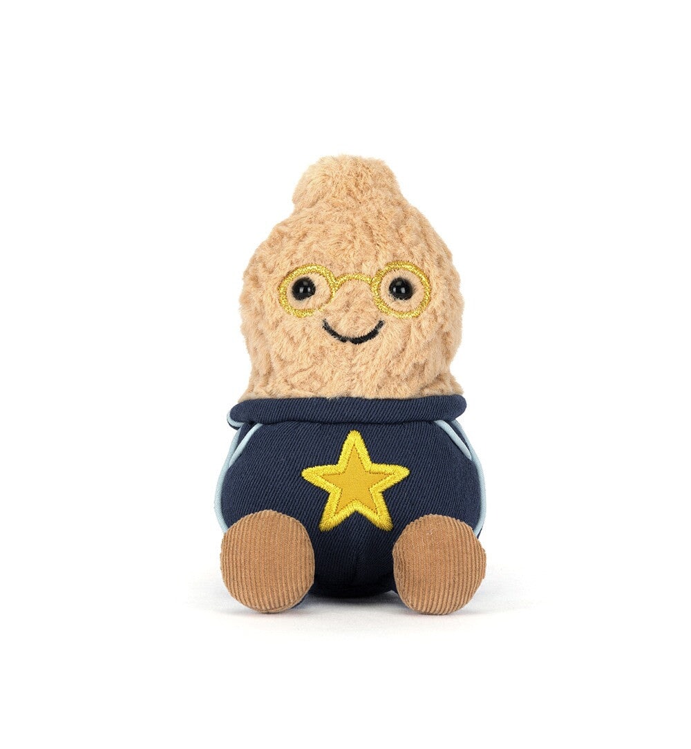 Peluche cacahuète tenue étudiant étoile Jellycat Mlle et Coco