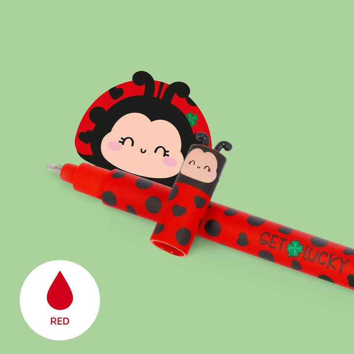 Stylo effacable coccinelle encre rouge Legami Mlle et Coco