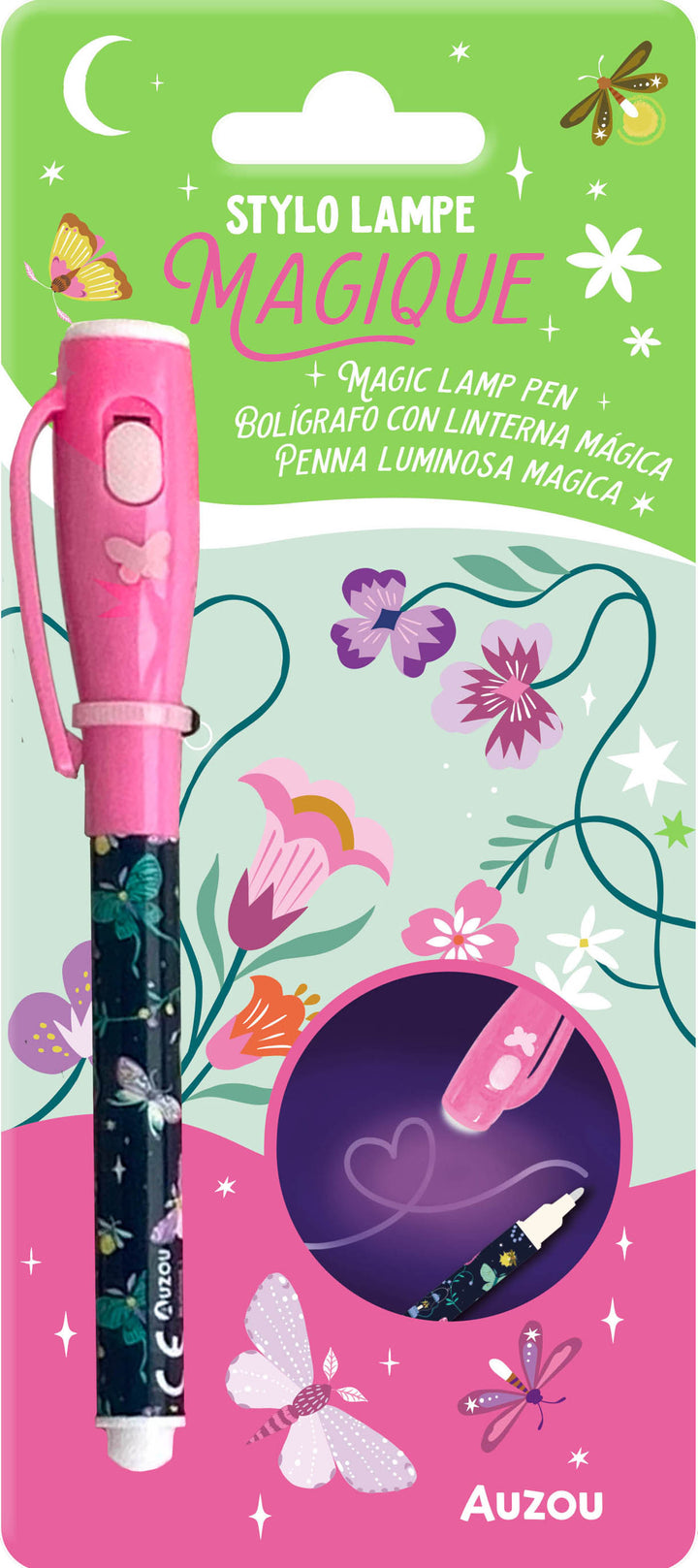 Stylo lampe magique papillons Auzou éditions Mlle et Coco