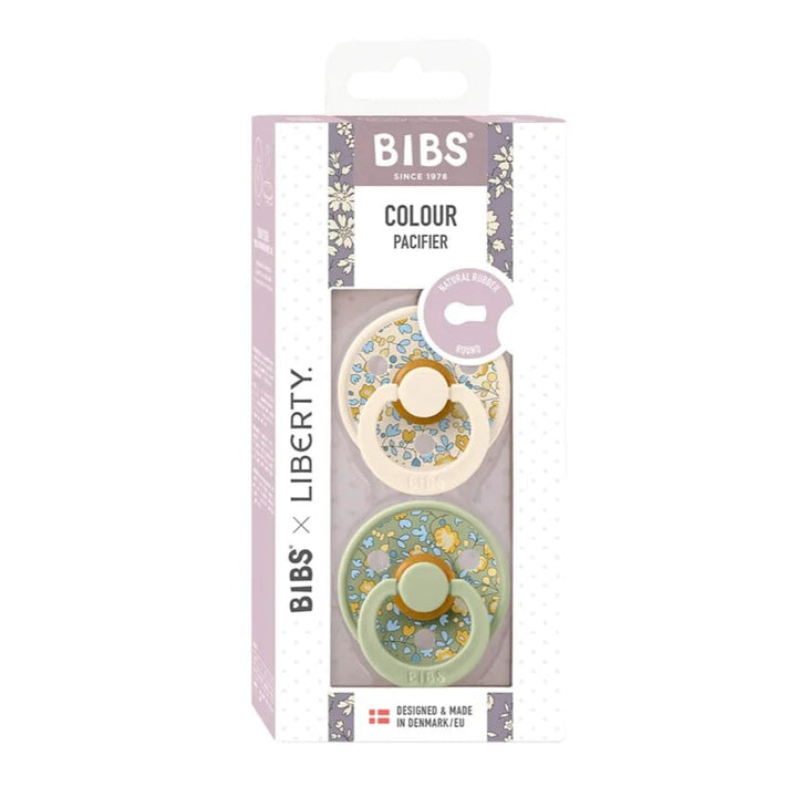 Suce Pacifier (Paquet de 2) - Liberty Eloise Sauge et Crème - Bibs Accessoires bébés Bibs 