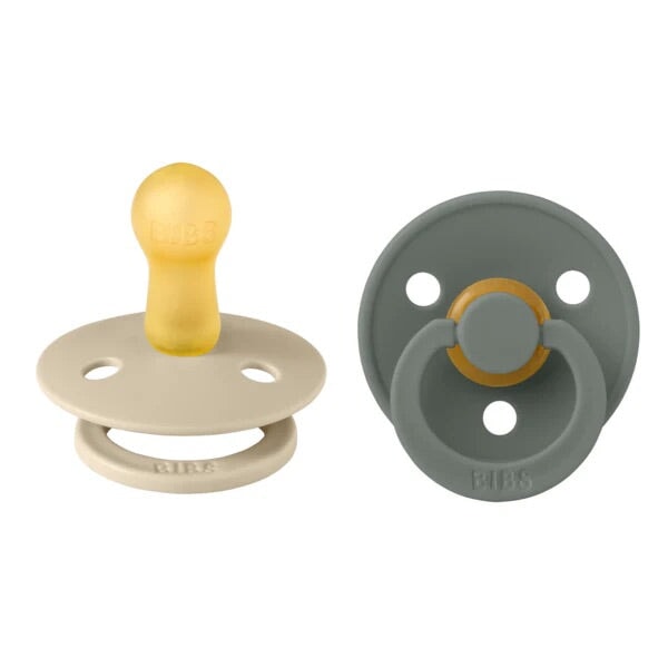 Suce Bibs couleur Vanille et Pin paquet de 2
