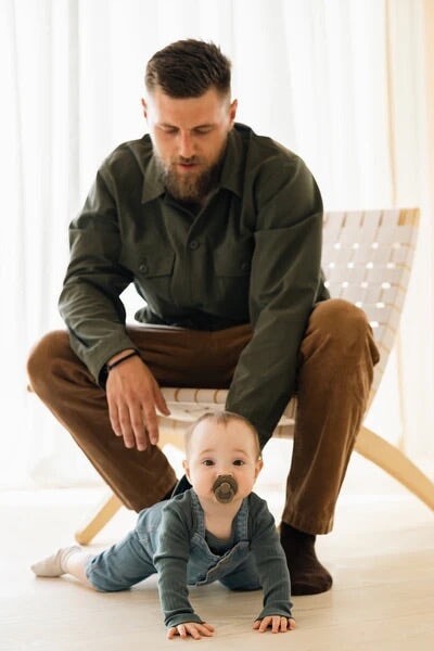 Suce Bibs couleur Vanille et Pin paquet de 2