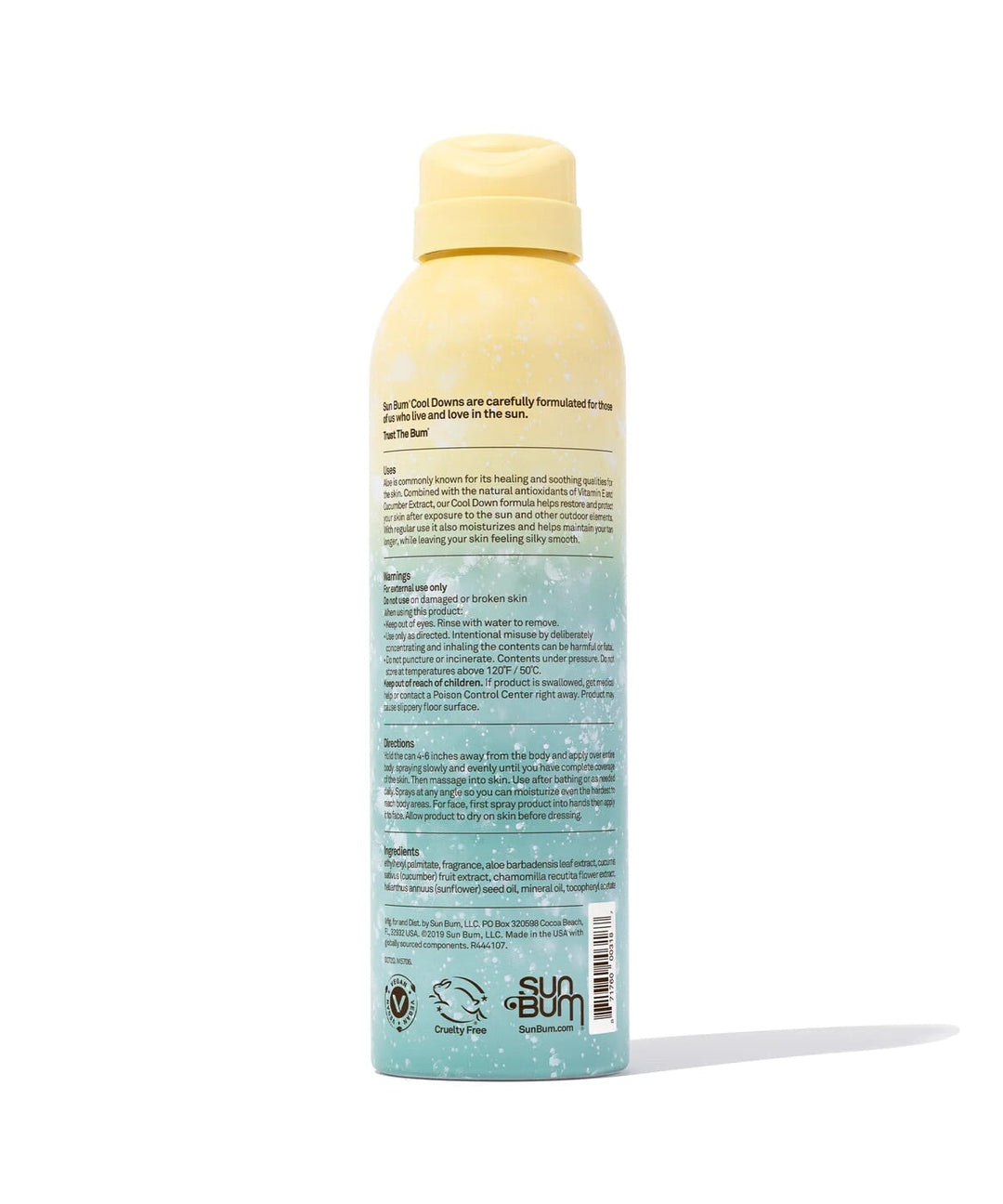 Sun bum lotion après soleil aérosol cool down spray